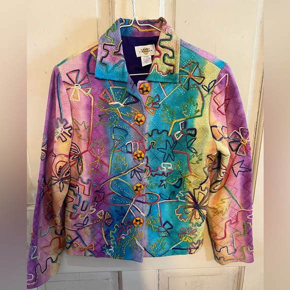 Sandy Starkman Jackets & Blazers - Sandy Starkman Vintage Jacket Abstract Bohemian Pattern Size Small